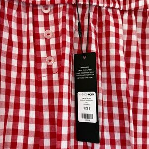 Fashion Nova Red Gingham Pants